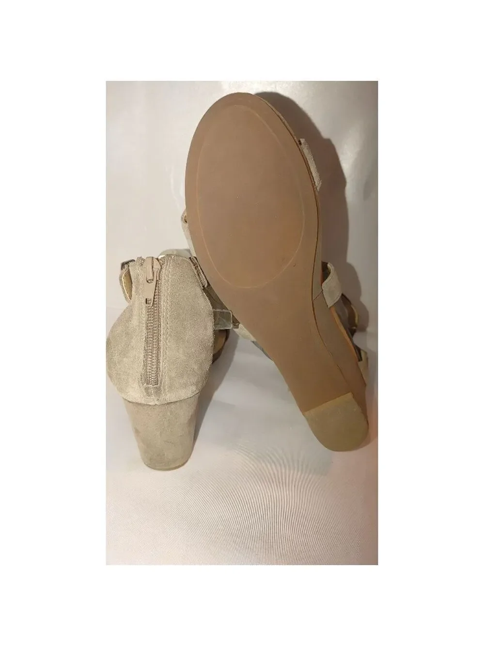 Lucky Brand Kenadee Suede Wedge Sandal Size 8M